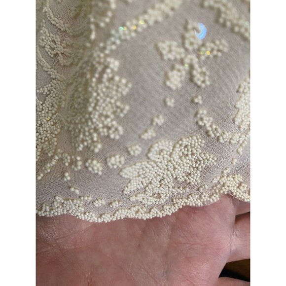 Vintage Top Choice Fashion Beaded Embellished Ivory Blouse Tag Sz XXL Fits L USA - Picture 2 of 16